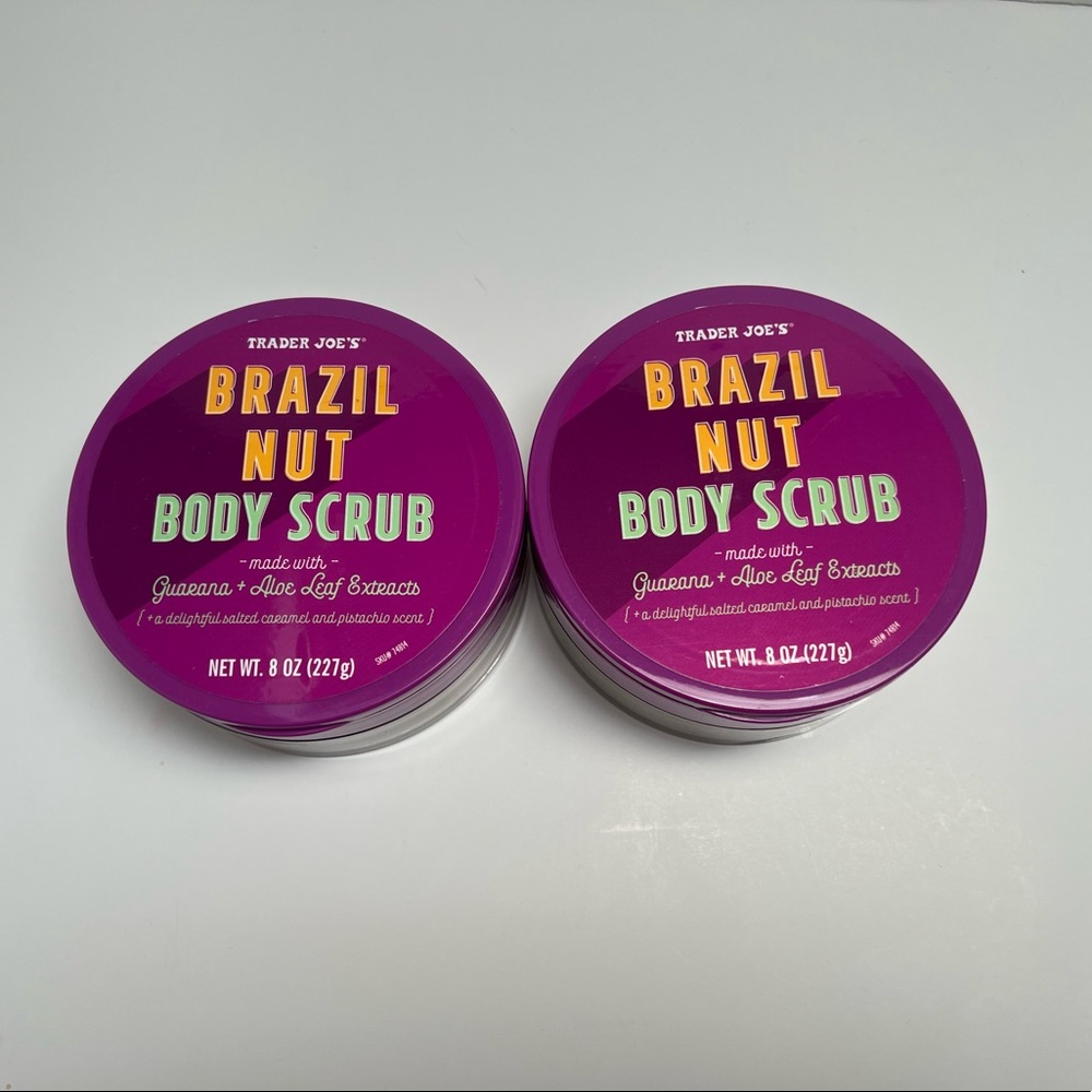 Lot of 2, Trader Joe’s. LIMITED EDITION. Brazil Nut Body Scrub. BNWT